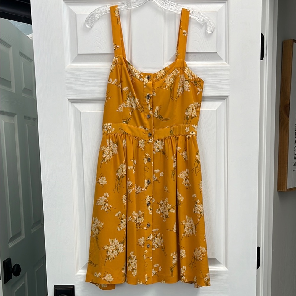 Madewell Floral Mustard Dress